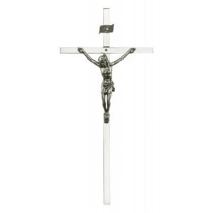 Krzyż wiszący 18cm nikiel