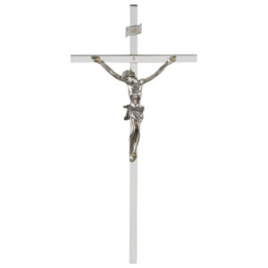 Krzyż wiszący 21 cm nikiel